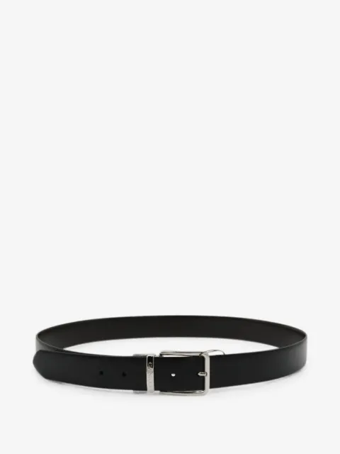 Canali logo-engraved buckle belt