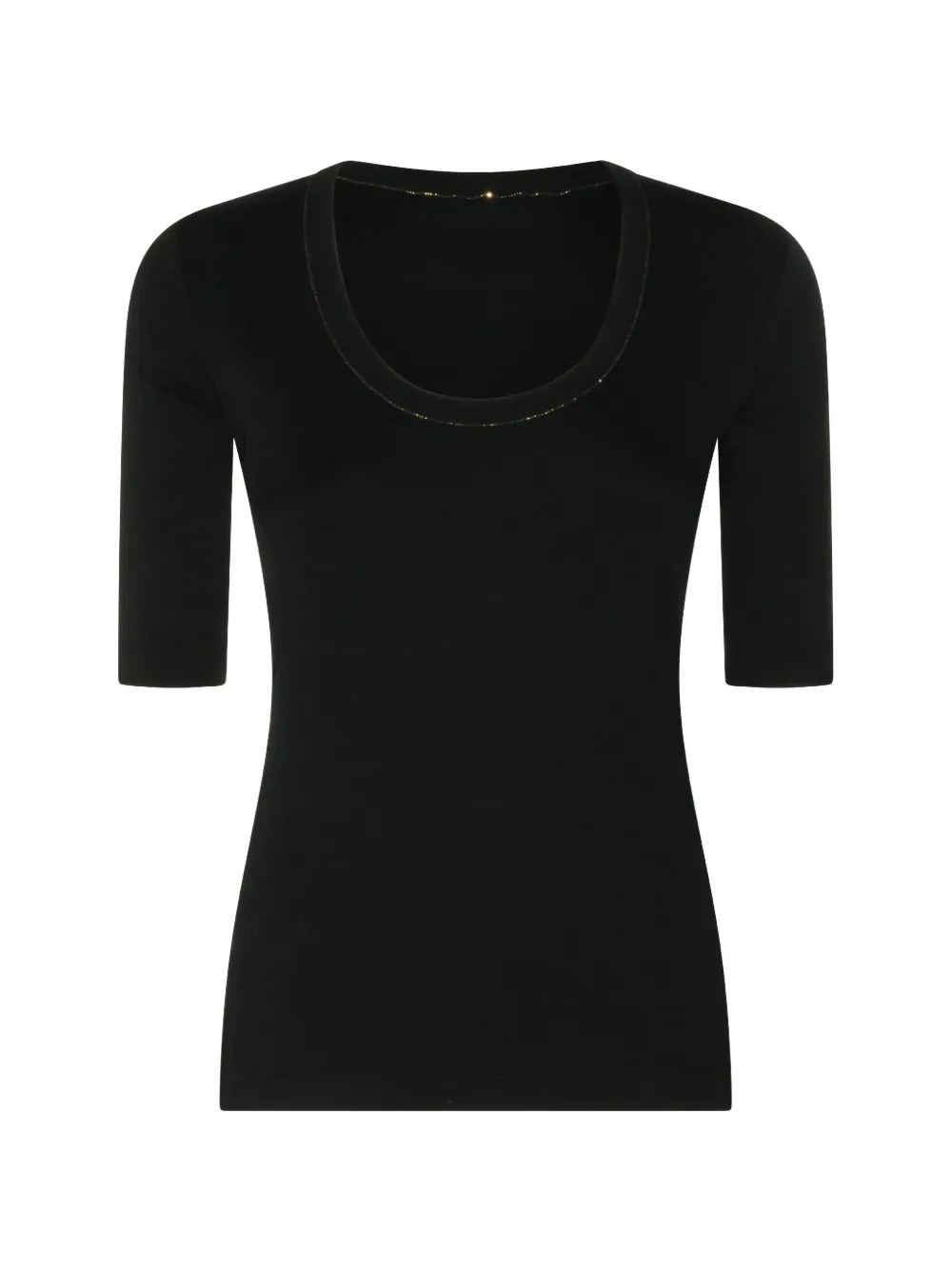 Fabiana Filippi elbow-sleeve T-shirt - Schwarz