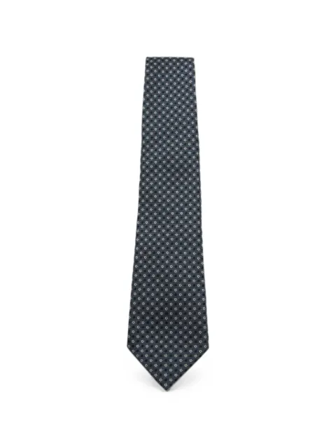 Canali geometric-pattern silk tie