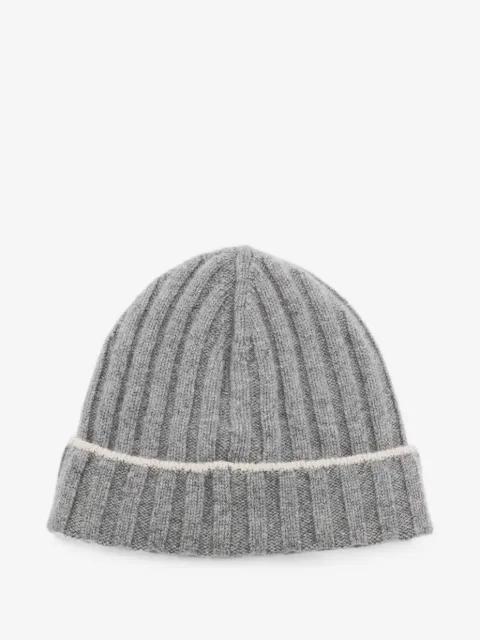 Brunello Cucinelli ribbed-knit beanie hat