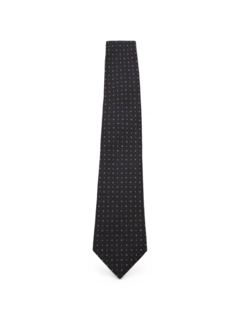 Canali geometric-pattern silk tie