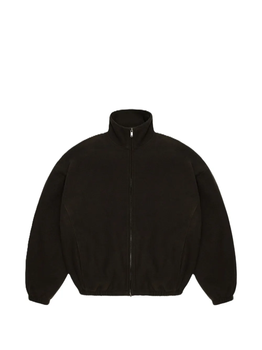 Rains fleece-texture high-neck jacket - Braun