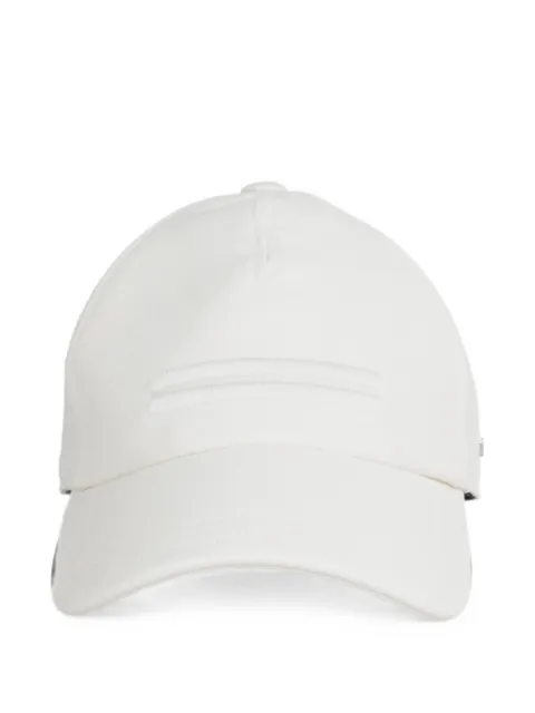 Zegna embroidered-stripe cotton cap
