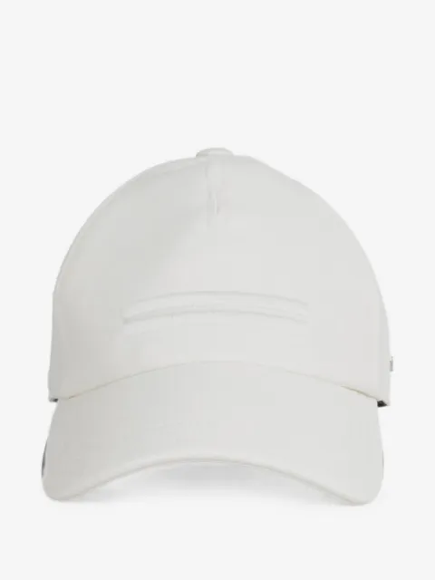 Zegna embroidered-stripe cotton cap