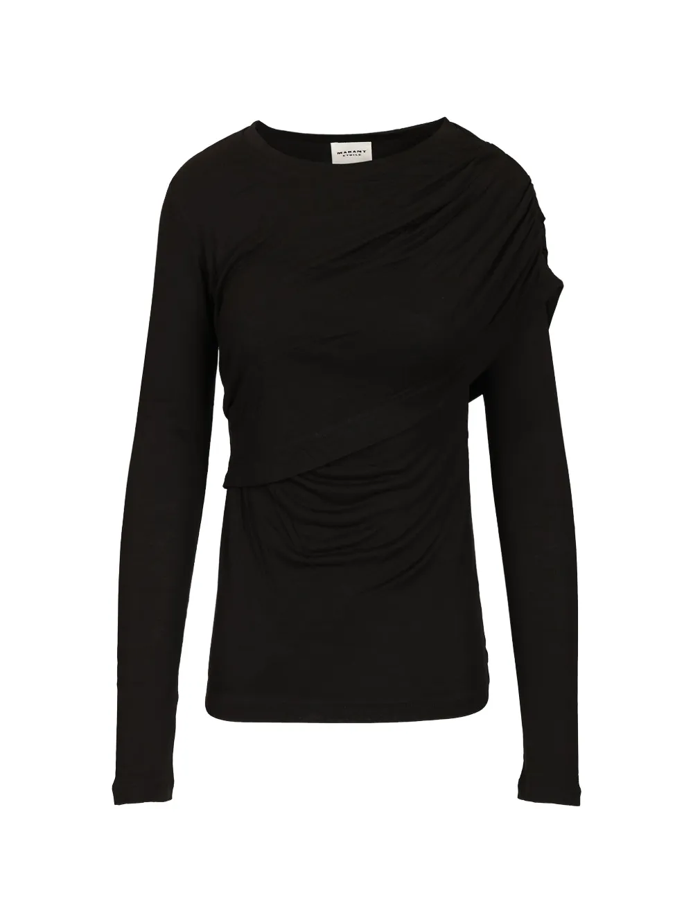 MARANT ÉTOILE Dressi draped long-sleeve top - Nero