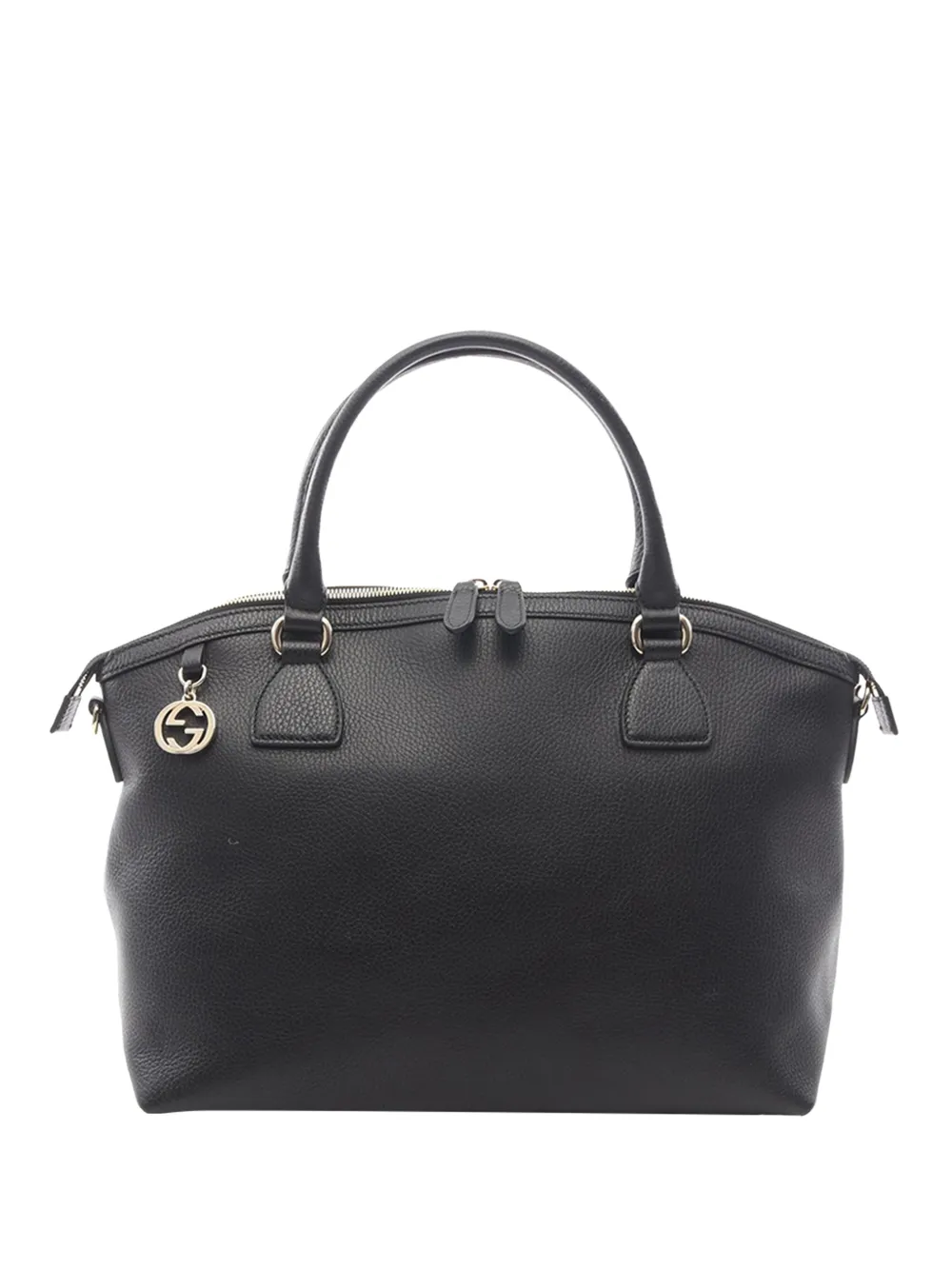 Gucci Pre-Owned Borsa a tracolla GG Charm Dome grande in pelle di vitello 2000-2015 - Nero