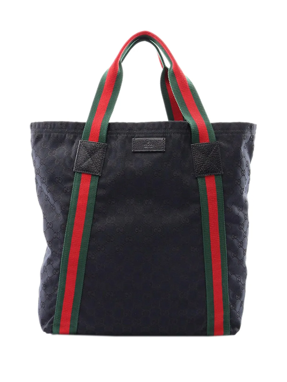 Gucci Pre-Owned Borsa tote in tela GG con decorazione Web 2000-2015 - Nero