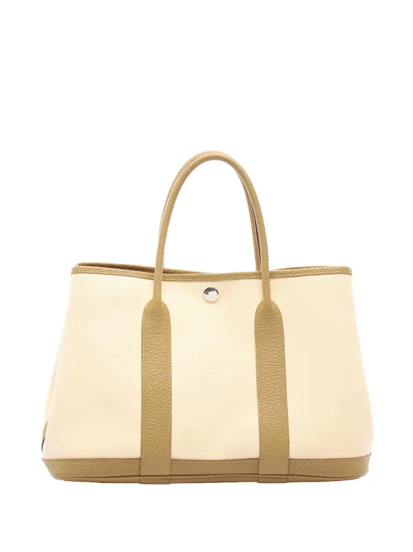 Hermès Pre-owned 2020 Toile Garden Party TPM Tote Bag in Neutrals