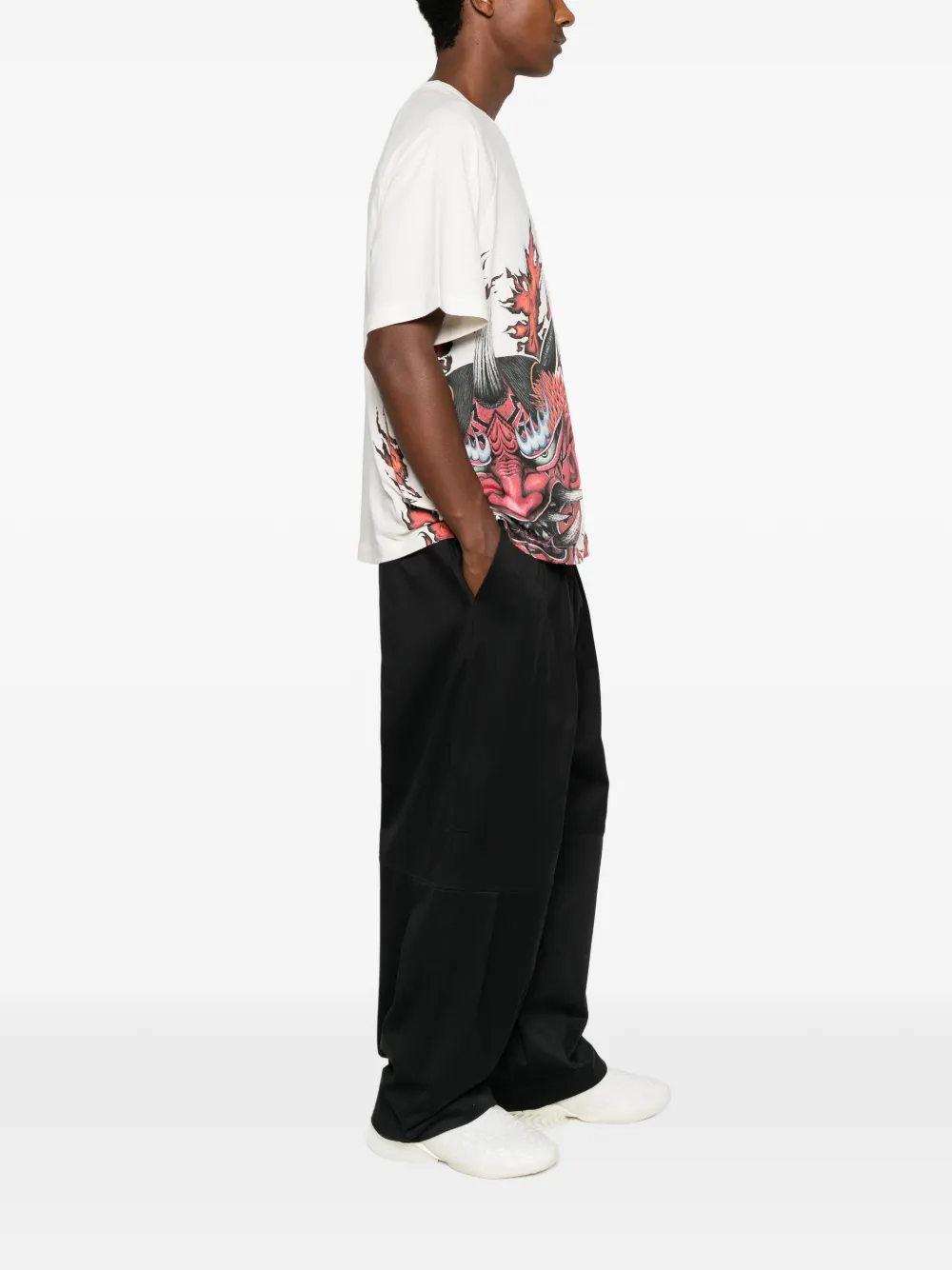 Y-3 T-shirt met grafische print Wit