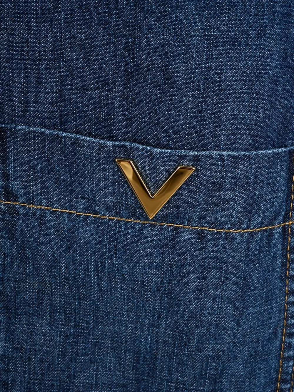 Valentino Garavani VLogo T-shirt met contrasterende afwerking Blauw