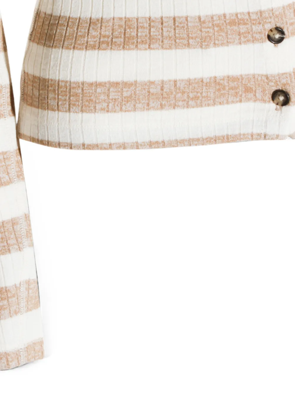 rag & bone Gestreept ribgebreid vest Wit