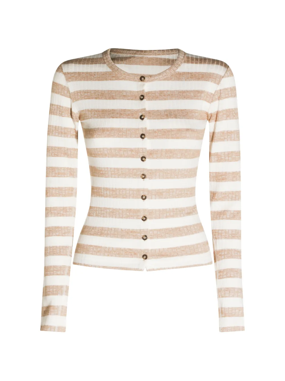 rag & bone striped ribbed-knit cardigan - Bianco
