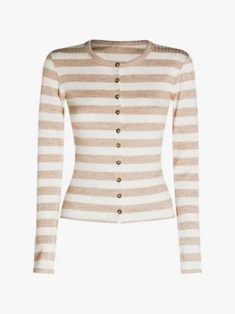 rag & bone striped ribbed-knit cardigan