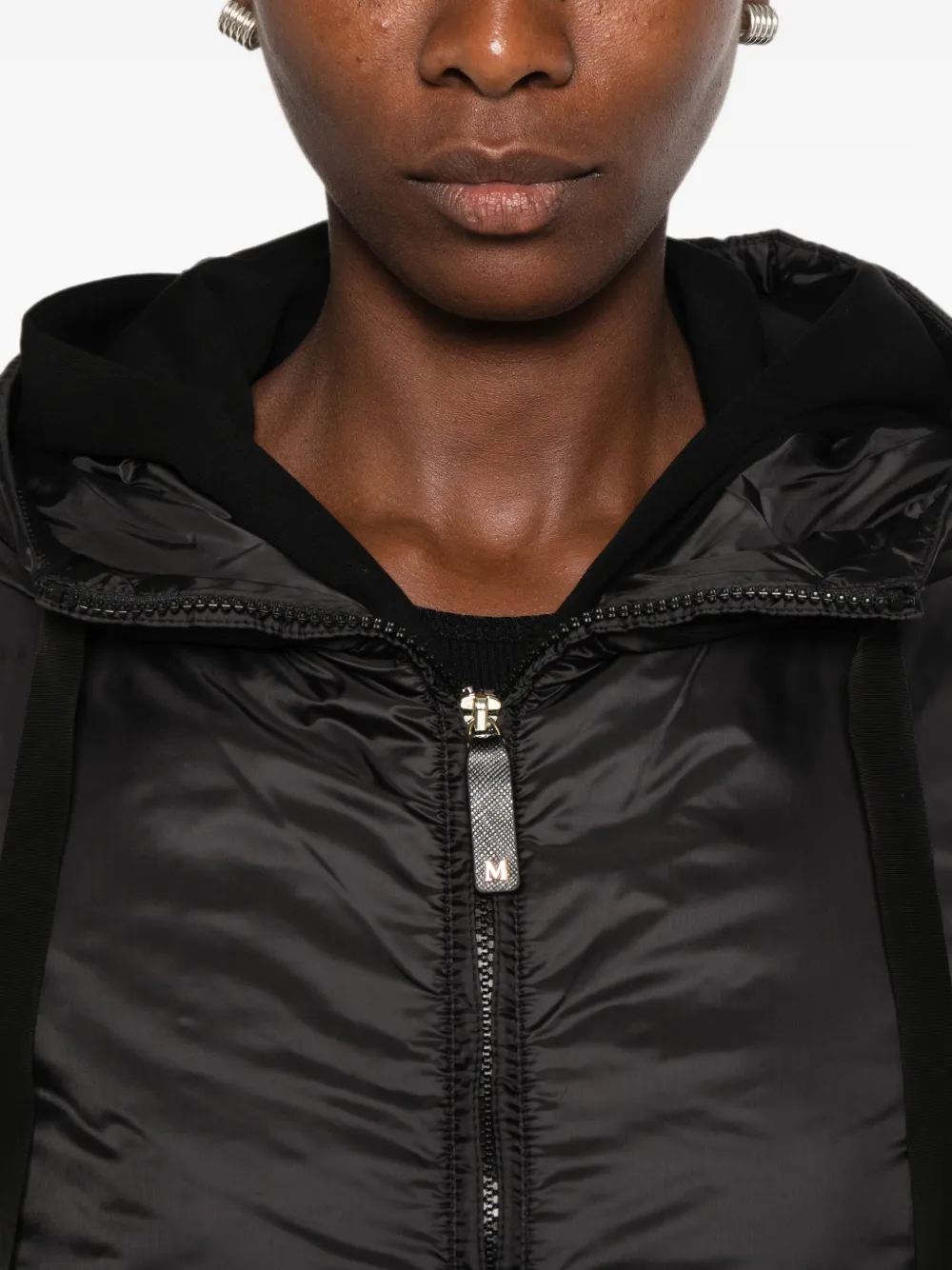 Max Mara The Cube waterafstotend gewatteerd jack met capuchon Zwart
