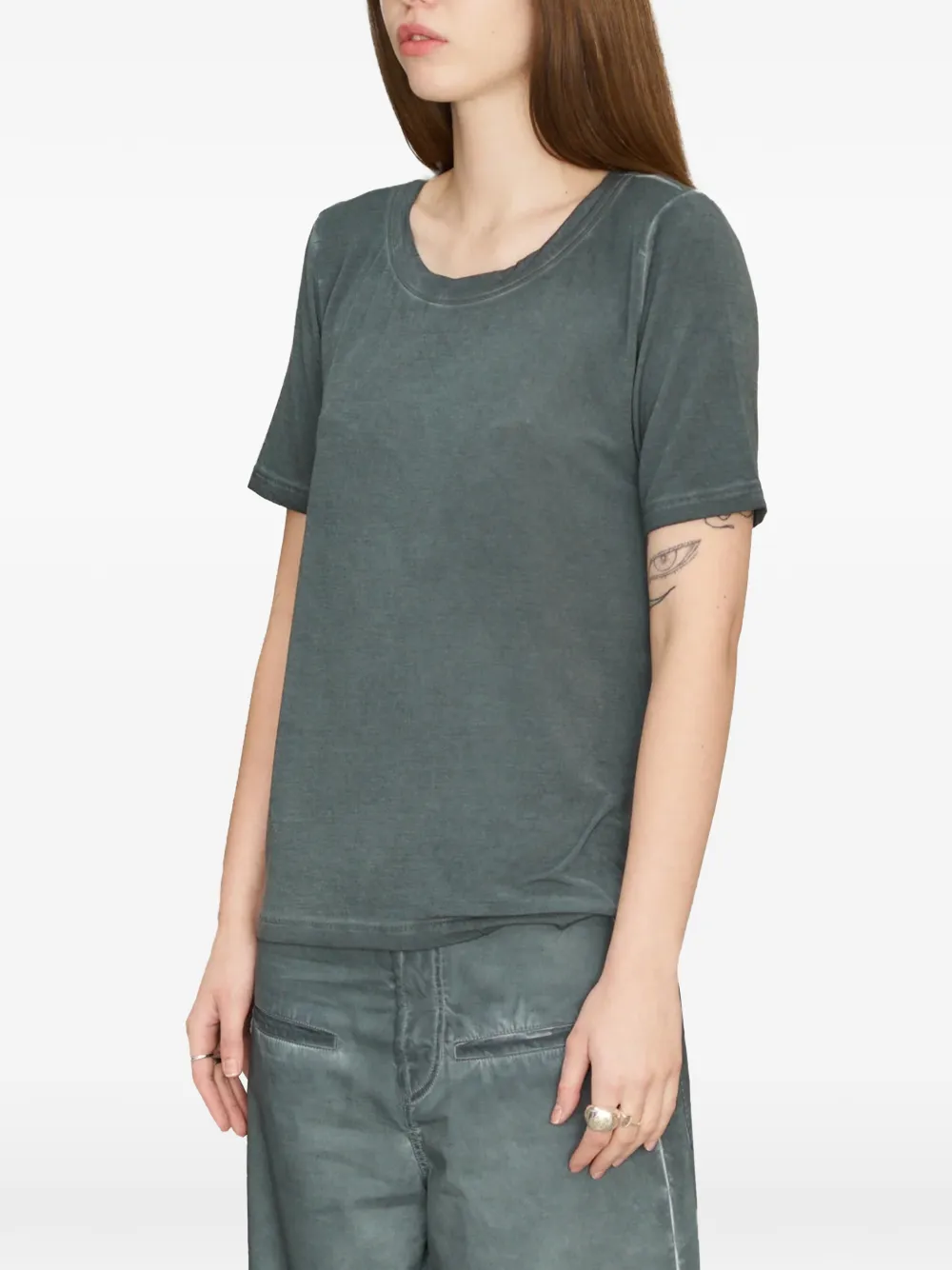 Uma Wang T-shirt met ronde hals Blauw