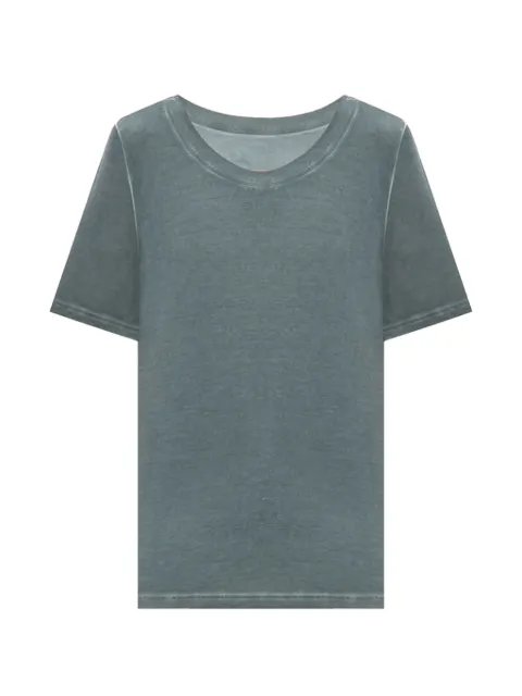 Uma Wang playera con cuello redondo y efecto desgastado