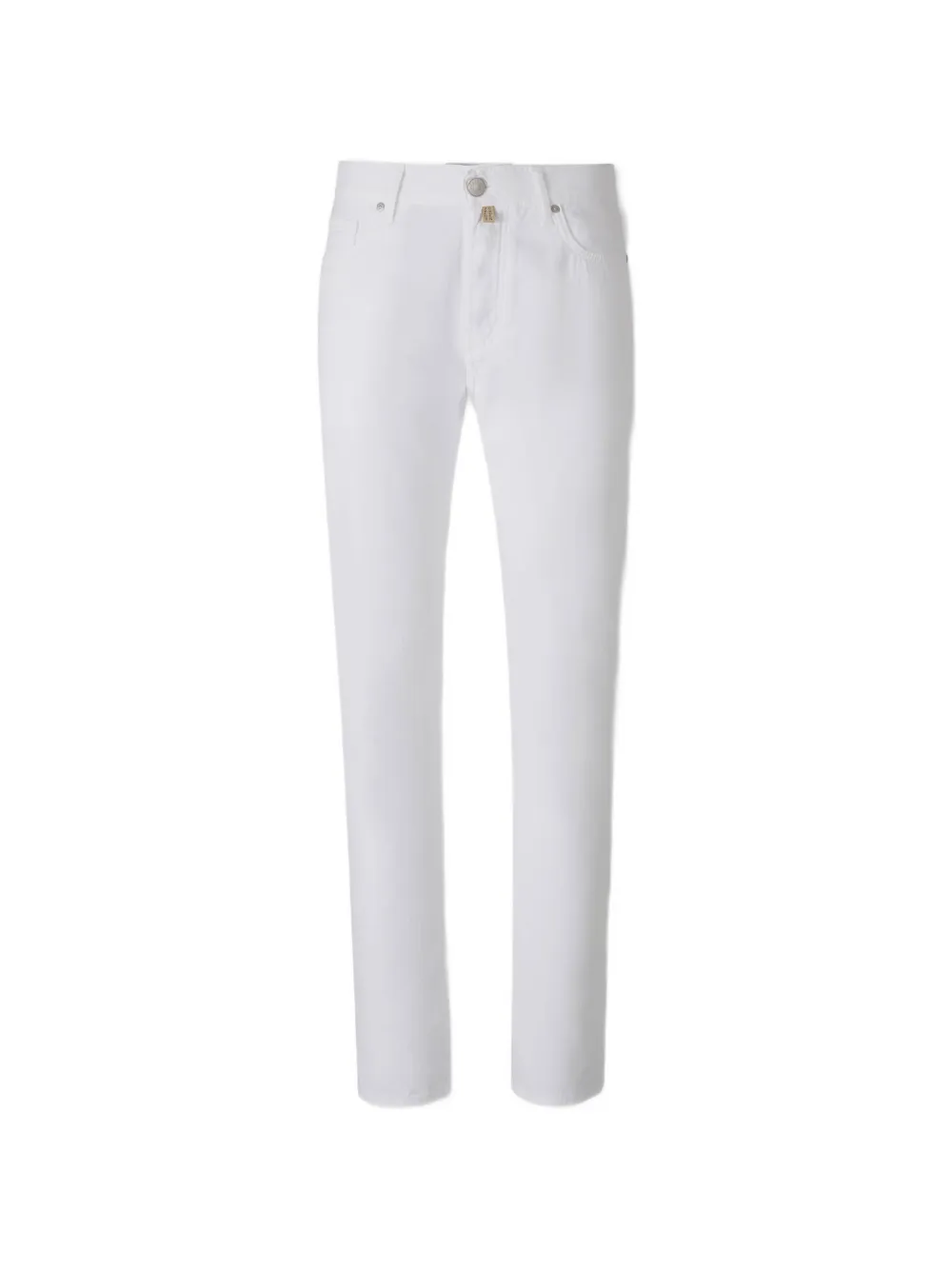 Jacob Cohën logo-patch jeans - Bianco