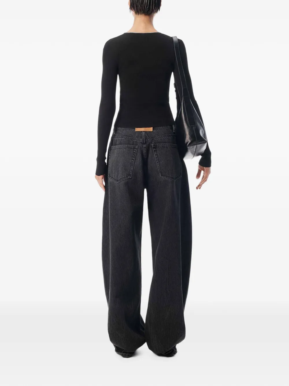 Alexander Wang Ribgebreid vest Zwart