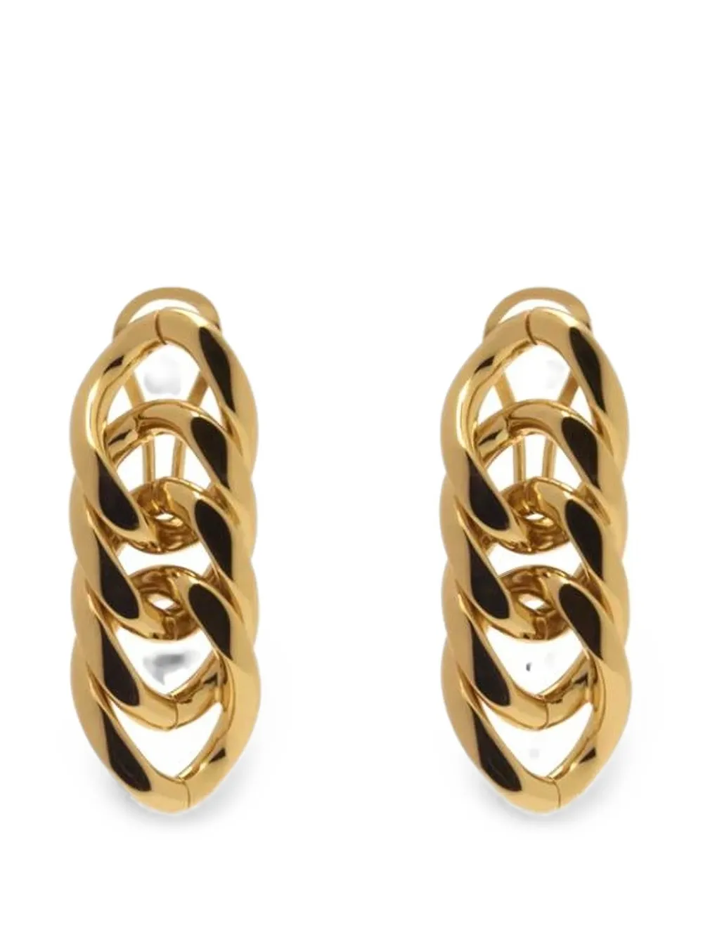 Sharra Pagano Chain Essential safety-clip earrings - Oro