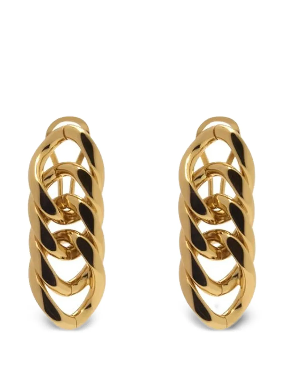 Sharra Pagano Chain Essential safety-clip earrings - Oro