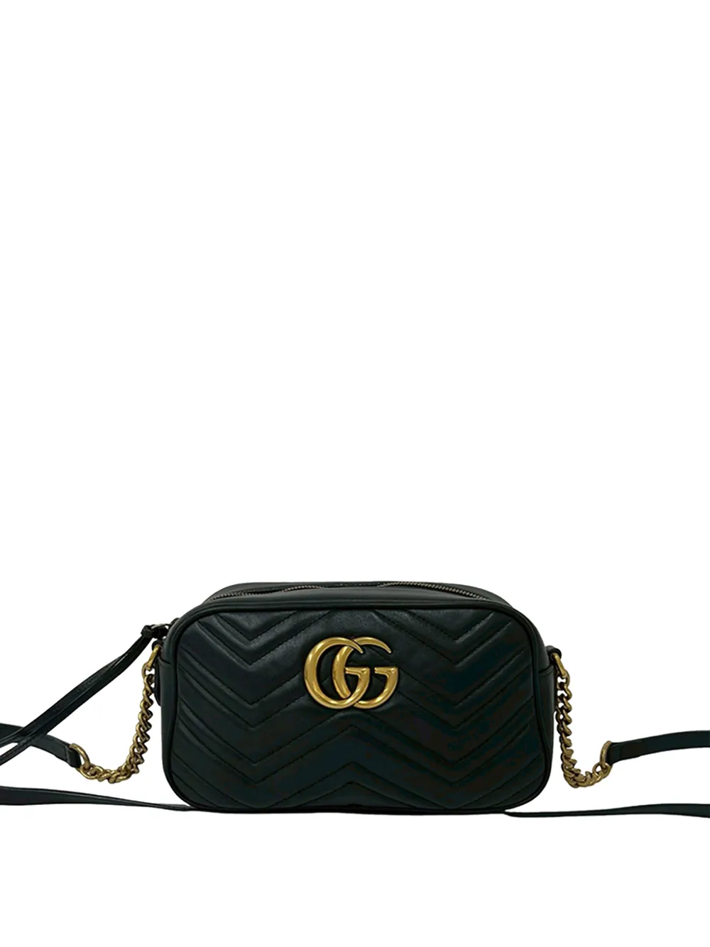 Gucci Pre-Owned Borsa a tracolla GG Marmont Matelasse piccola in pelle di vitello 2000-2015 - Nero