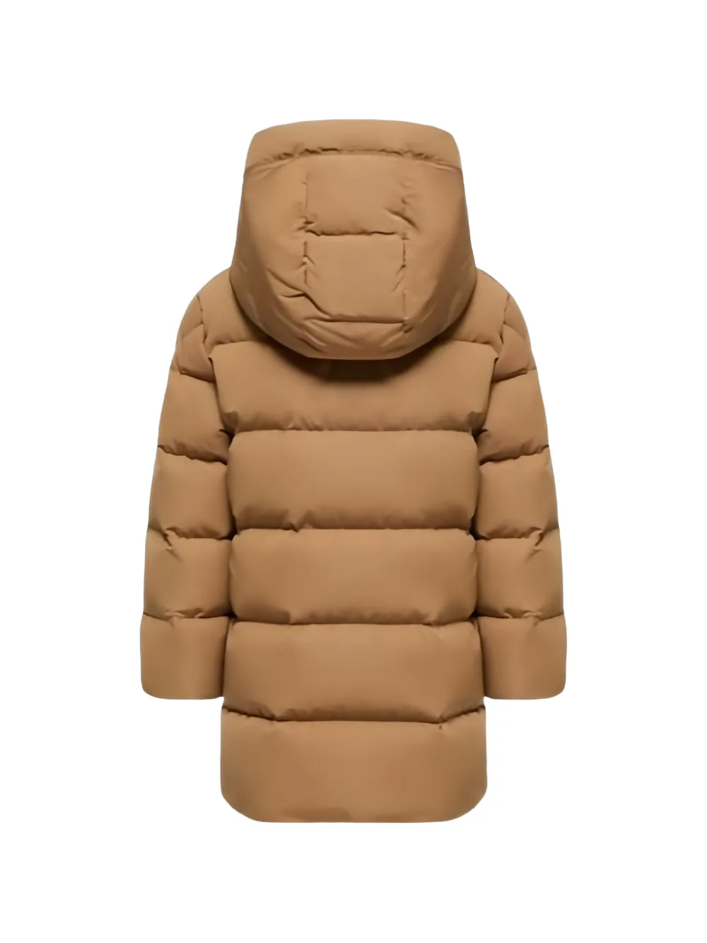 Moncler Enfant quilted hooded coat Beige