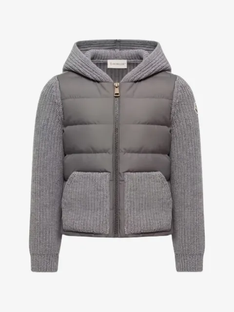 Moncler Enfant padded panelled hoodie