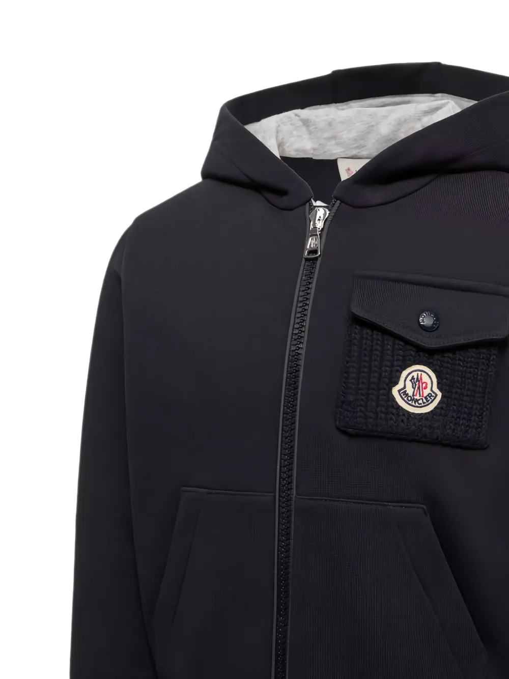 Moncler Enfant Hoodie met rits Blauw