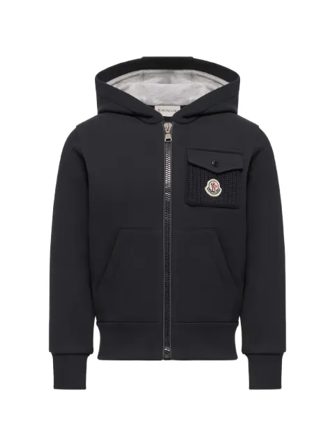 Moncler Enfant hoodie en coton à fermeture zippée