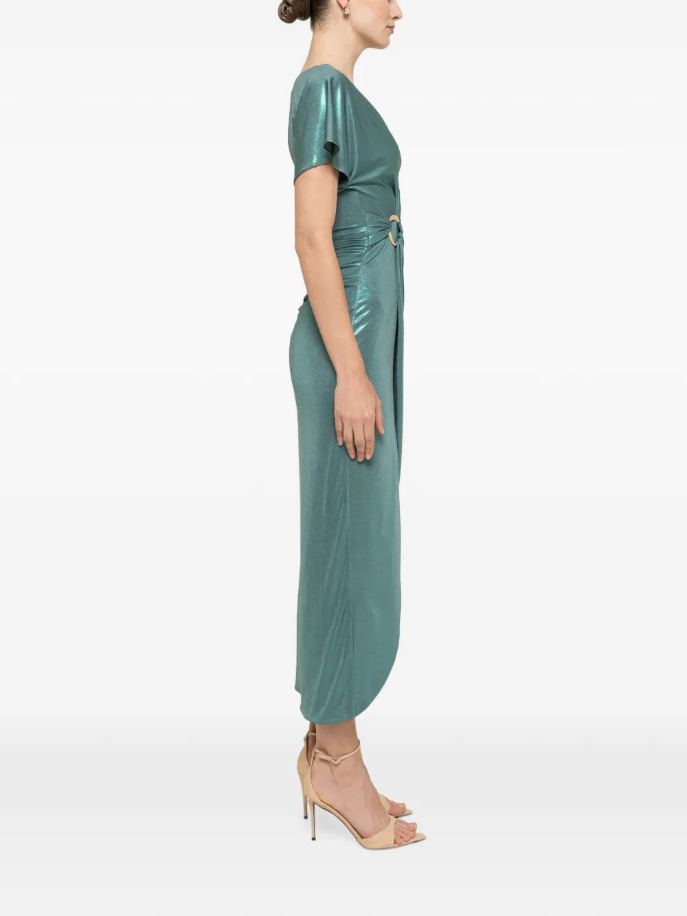 NISSA Jurk met metallic detail Groen