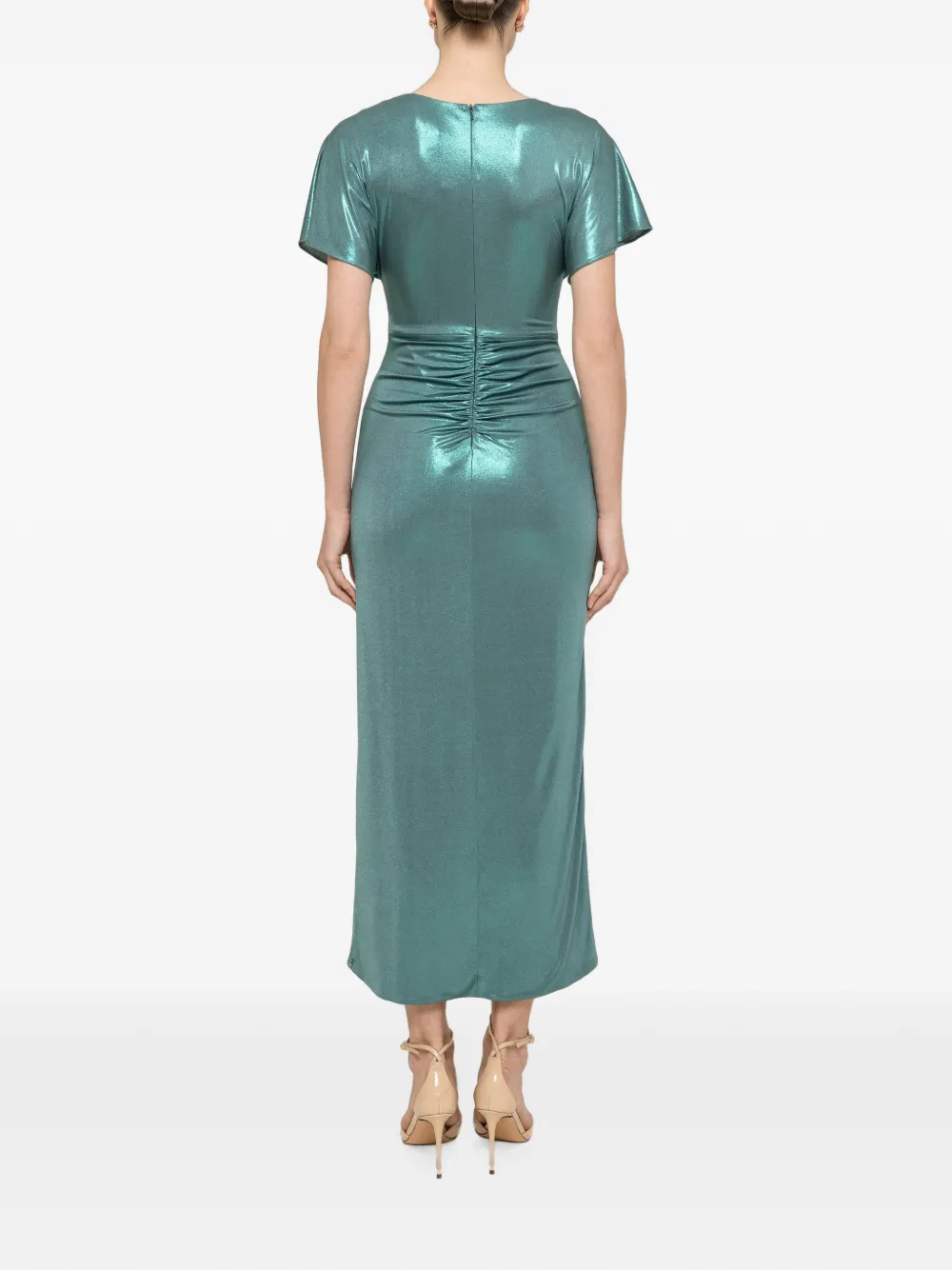 NISSA Jurk met metallic detail Groen