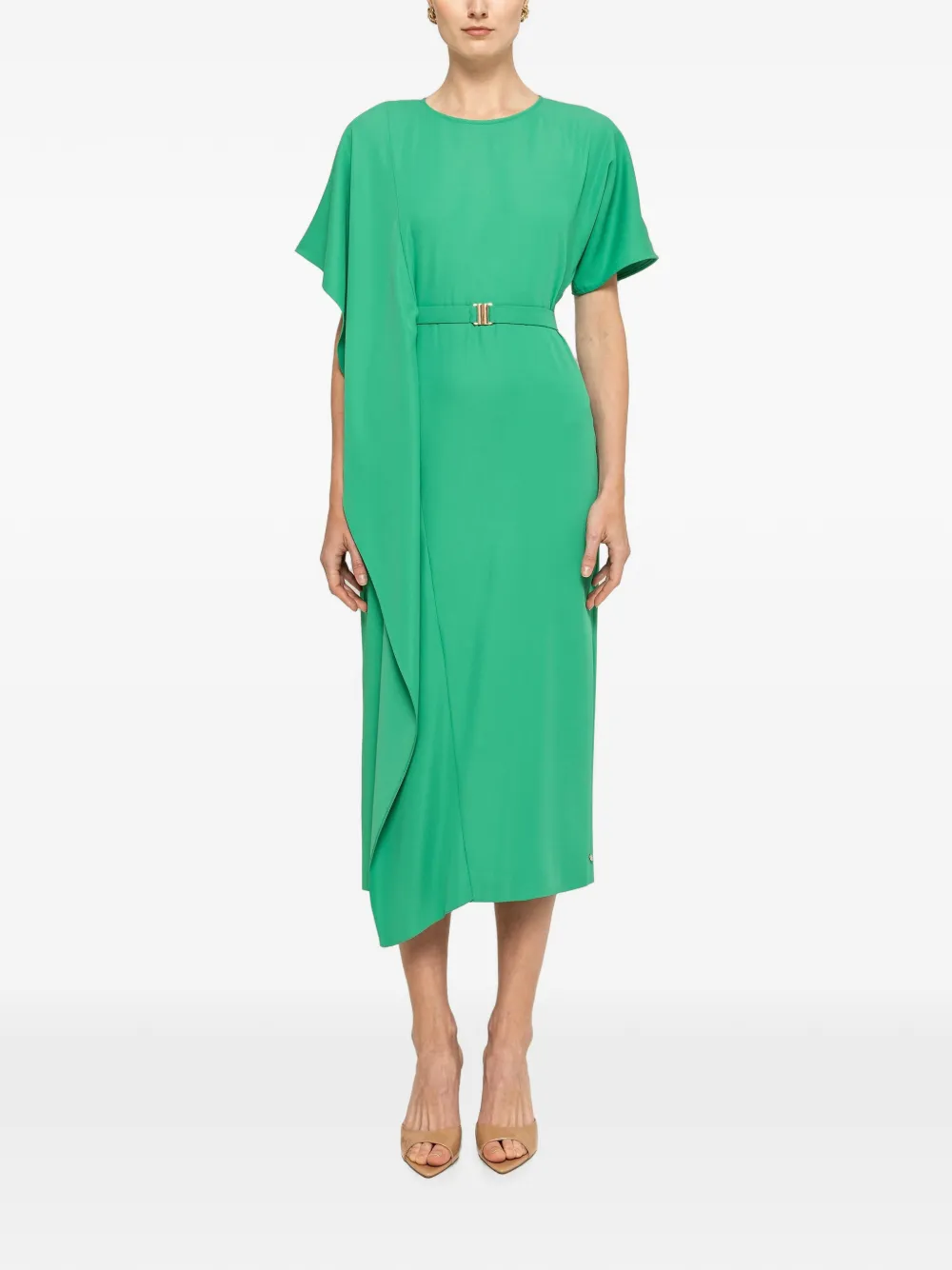 NISSA Midi-jurk met ceintuur Groen