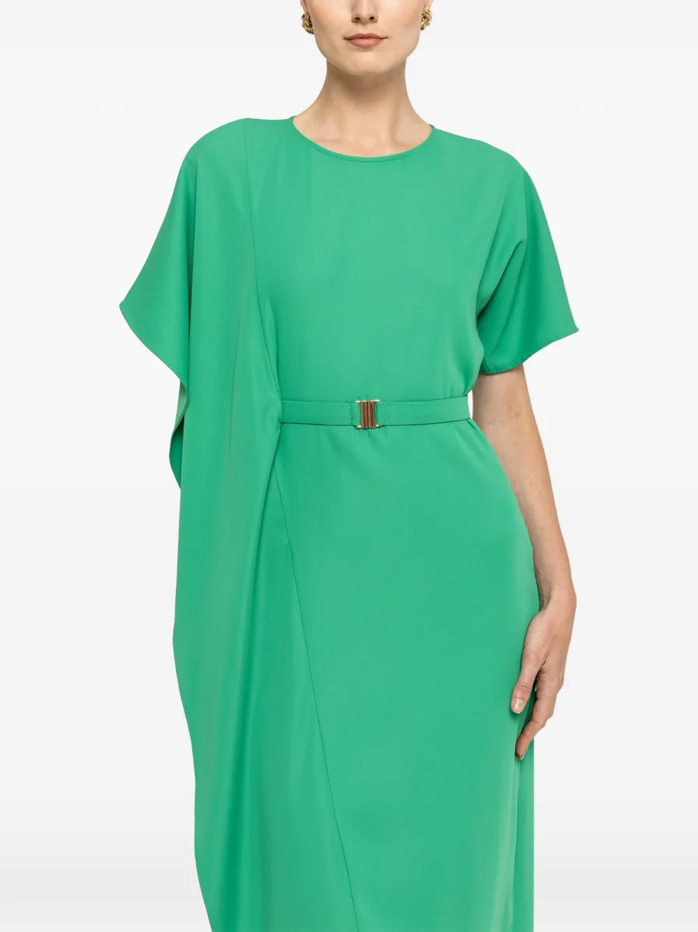 NISSA belted midi dress - Verde