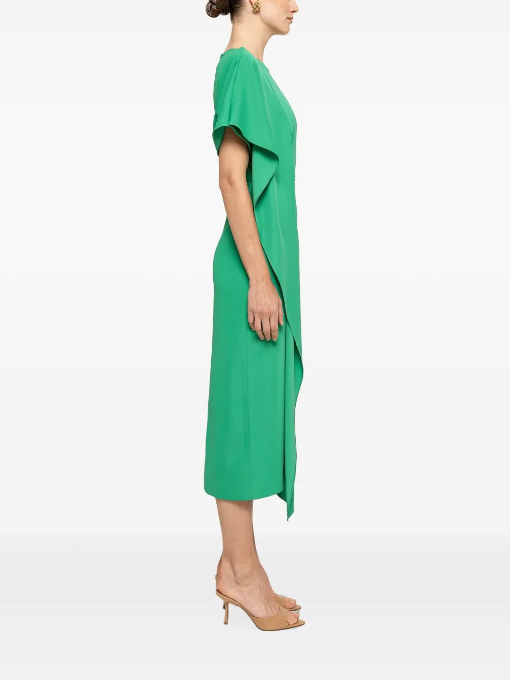 NISSA Midi-jurk met ceintuur Groen