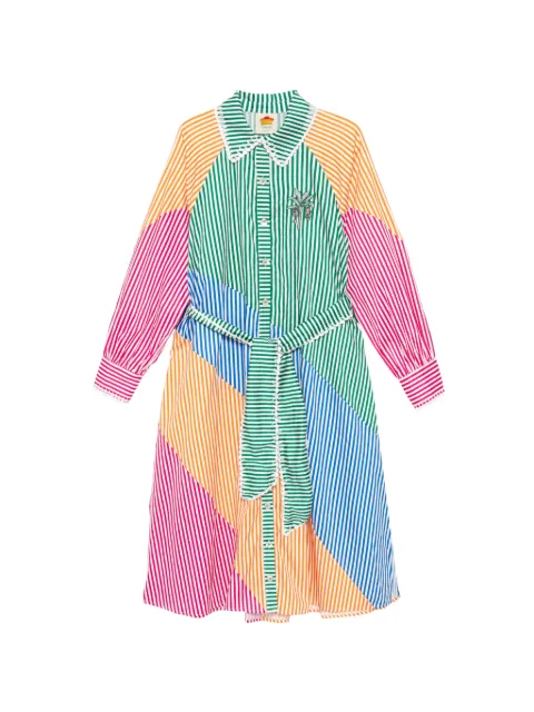 FARM Rio vestido midi bordado con cinturón
