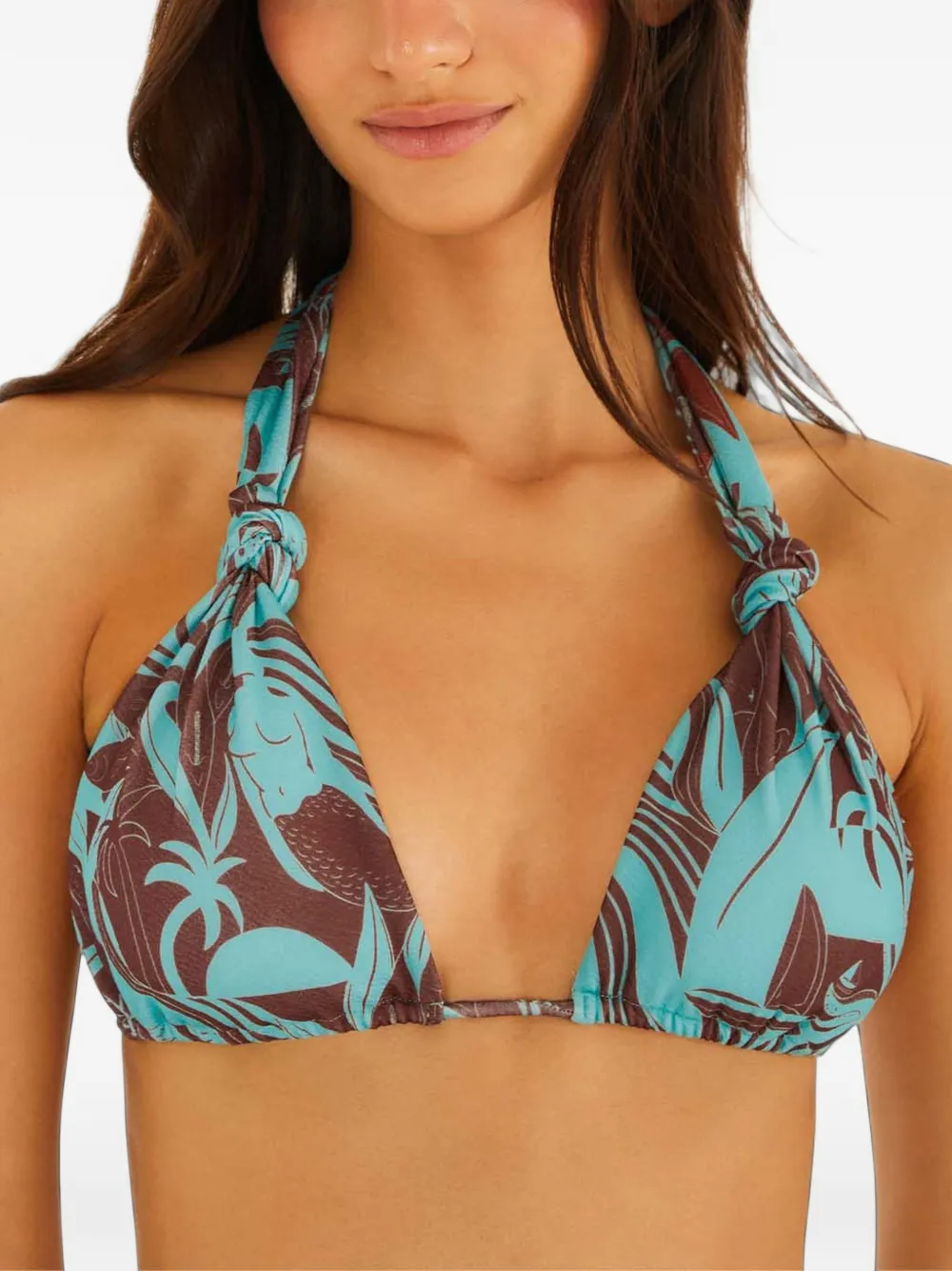 FARM Rio Langwerpige bikinitop Blauw