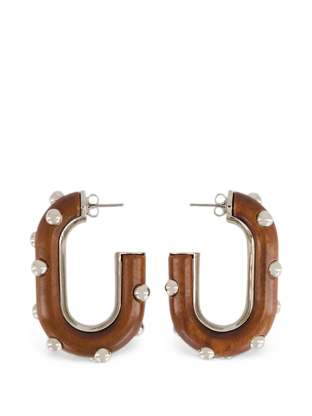 Rabanne studded hoop earrings - Silber