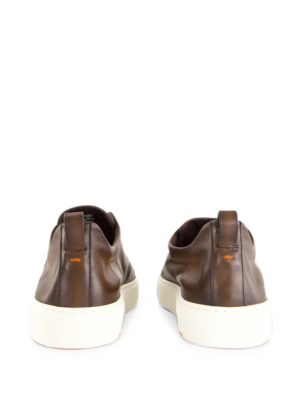 Santoni Cleanic leather slip-on sneakers Bruin