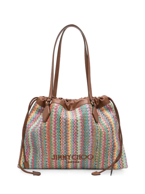 Jimmy Choo tote con cordones y motivo en zigzag