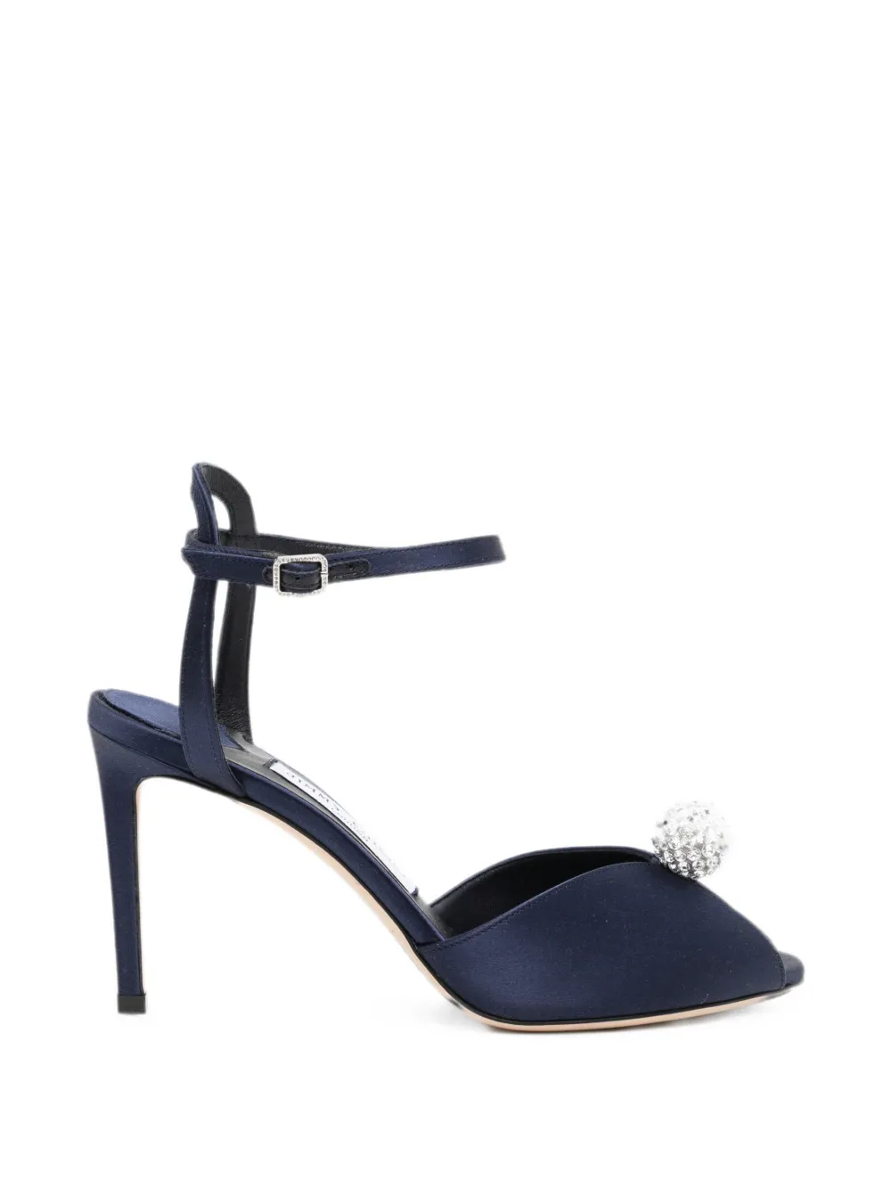 Jimmy Choo crystal-embellished peep-toe sandals - Blue