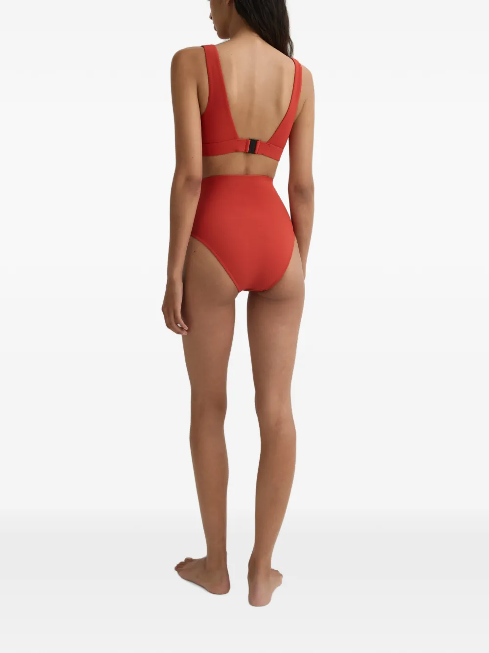 BONDI BORN Faith high waist bikinislip Rood