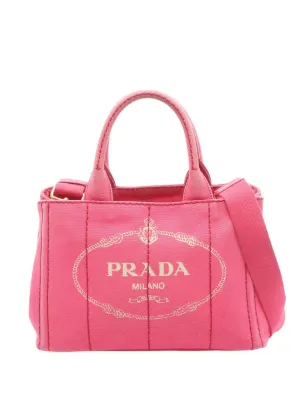 Prada Pre-Owned 2000s Canapa Canvas Tote Bag | Pink | FARFETCH