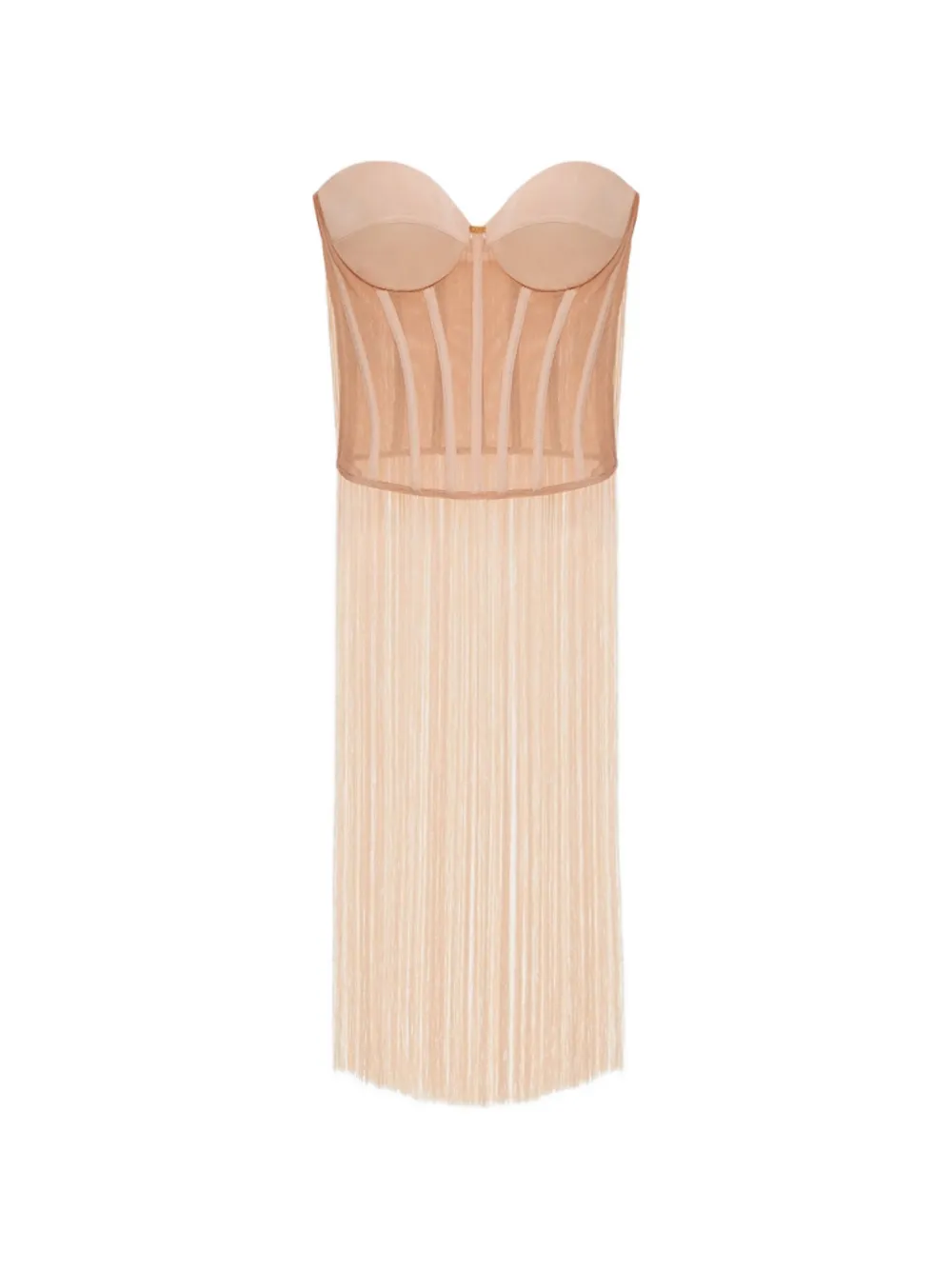 Elisabetta Franchi strapless corset-style blouse - Toni neutri