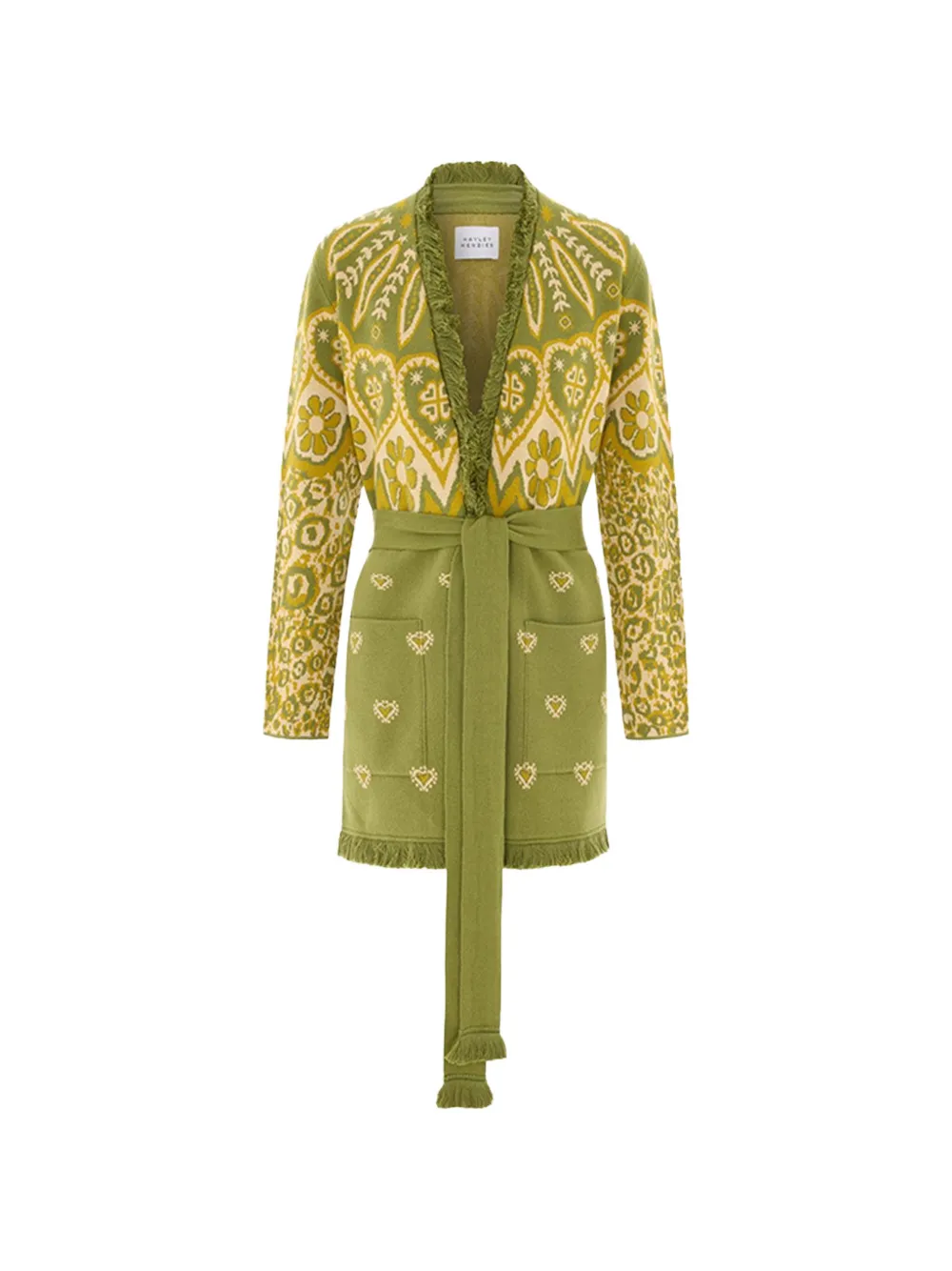 Hayley Menzies Cardigan Dalton con frange - Verde