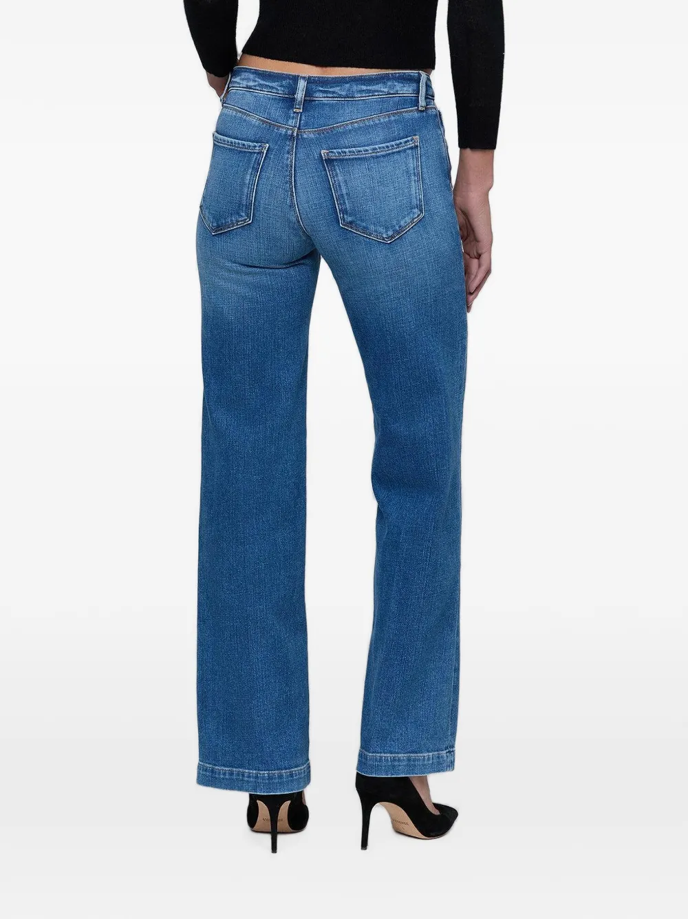 L'Agence Joanne jeans met vervaagd effect Blauw