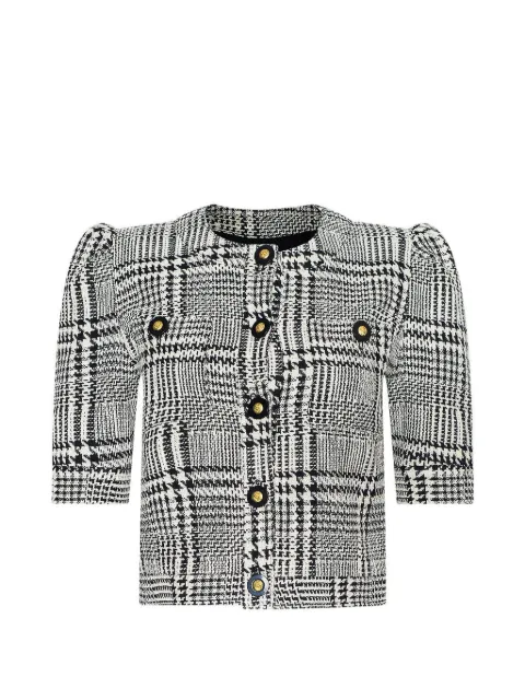 L'Agence Allegra Glen plaid cropped jacket