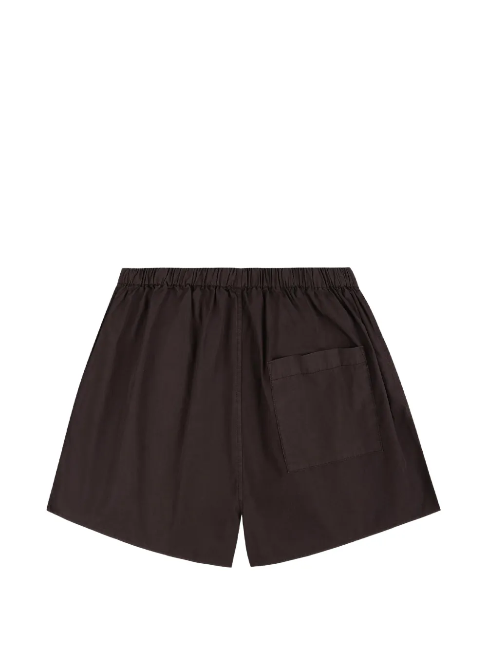 Sporty & Rich Signature shorts met knoopdetail en logo-patch Bruin