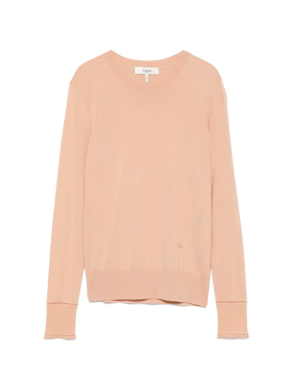 Chloé fine-knit crew-neck sweater - Orange