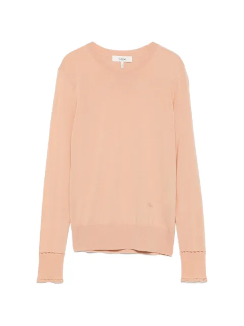 Chloé finstrikket sweater med rund hals