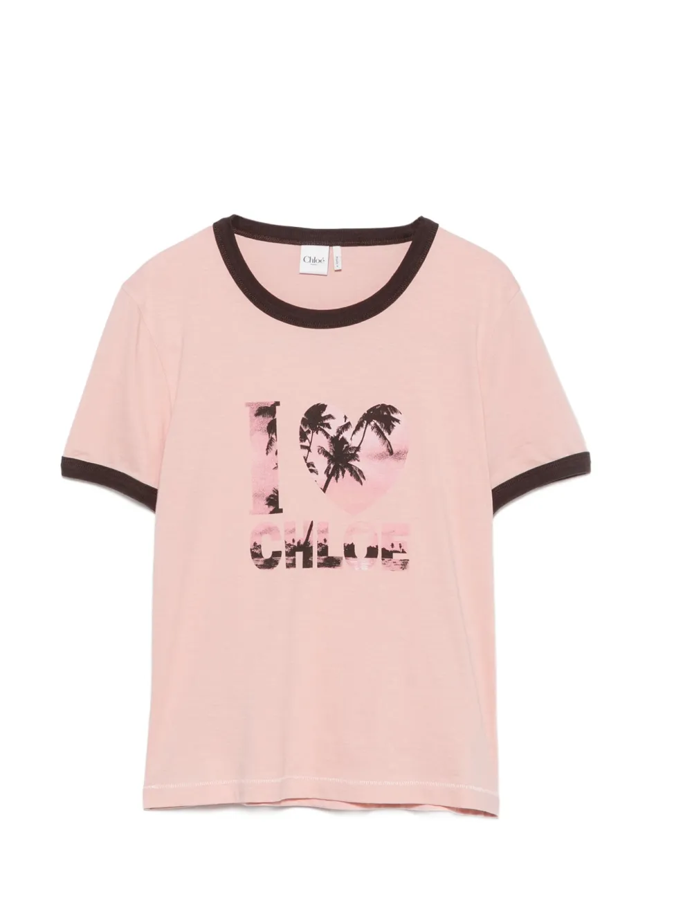 Chloé logo-print T-shirt - Rosa